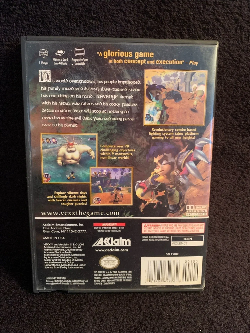 2003 Vexx Nintendo GameCube Game - Disc with Case